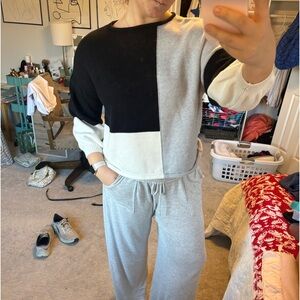 Black white and grey sweater